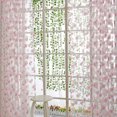 thumbnail image 4 of Kumdkd Pink Floral Sheer Curtain Panel - 79x39 Inch Light Filtering Voile Window Drape with Flower Pattern (Modern Valance, 1PC), 4 of 8