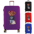 thumbnail image 2 of Luggage Cover Suitcase Protector Thicken Elasticity Dust Cover Anti-shopper Bear Print Scratch Protective Set 18-32 Inch Trolley black S, 2 of 6