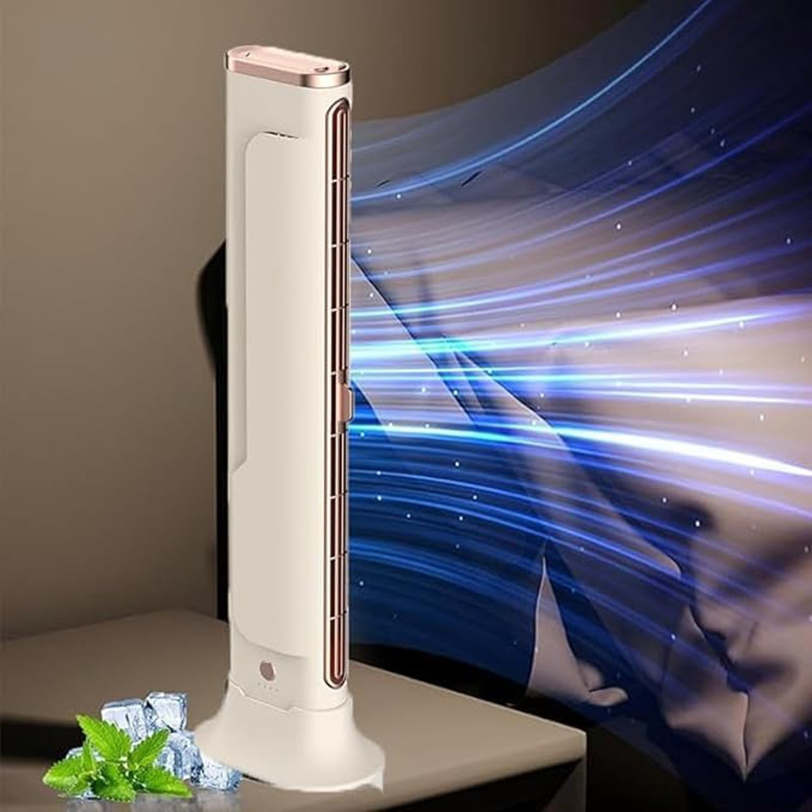 Charging Air Conditioner Quiet Tower Fan Turbine Bladeless Fan For Bedroom Kitchen Home Decor Suitable for Festival Gifts