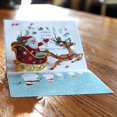thumbnail image 1 of 3D Christmas Card Holiday Postcards for Merry Christmas Deer Car Card Useful Design, 1 of 8