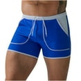 thumbnail image 2 of FcBaudy Men's Low Waist Solid Color High Vent Swimming Trunks Underpants Men Pants, 2 of 9