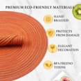 thumbnail image 2 of Xmushyra Round Placemats Set of 6, 15 Inch Braided Woven Table Mats, Washable Heat Resistant Non-Slip Place Mats, Orange, 2 of 7