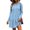 02# Light Blue, variant on Women Loose Fit Moisture-Wicking Hoodie Dress High-Low Hemline Casual Sweatshirt Winter Soft Pullover Long Sleeve Lounge Tunic S-2XL