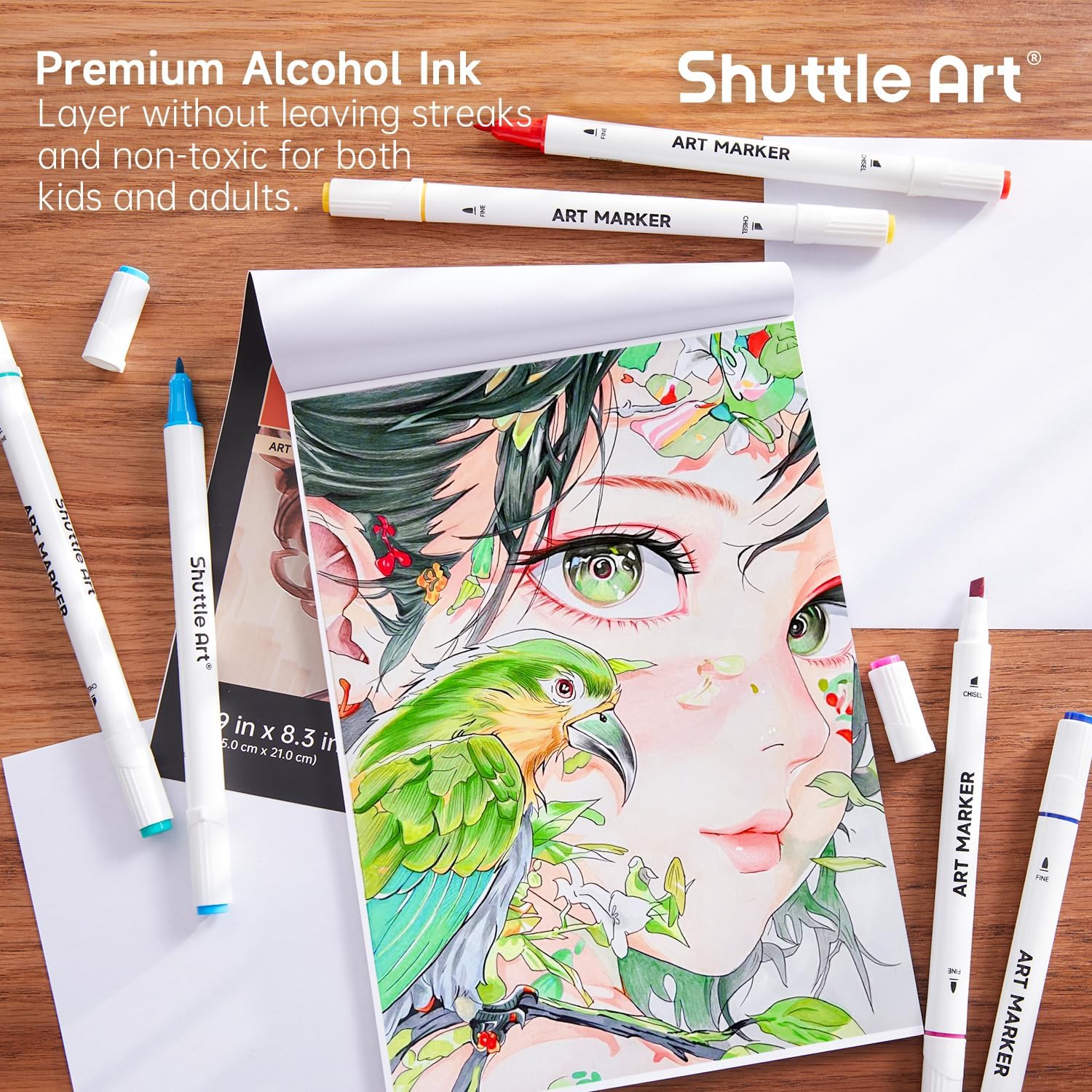 Shuttle Art 30-Color Dual Tip Marker Set photo 5