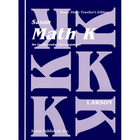 Pre-Owned Saxon Math K Home Study Teachers Manual First Edition (Homeschool Math Grade K) Paperback