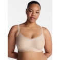 thumbnail image 2 of Joyspun Women’s Wireless Bonded Bra with Mesh Inserts, Sizes XS-XXXL, 2 of 8