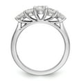 thumbnail image 2 of Solid 14k White Gold Lab Grown Diamond Five Stone Wedding Band Ring Size 7 (.476 cttw.), 2 of 8