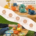 thumbnail image 5 of YILUSH 44-Piece Premium Wheat Straw Dinnerware Sets, Service for 8, Unbreakable Plates and Bowls Set - Cups Sets, Dinner Plates, Bowls for Kitchen,Dishwasher and Microwave Safe Dishes Set - Multi, 5 of 6