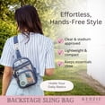 thumbnail image 4 of Kedzie Backstage Clear Sling Crossbody Bag, Black (Women's), 4 of 7