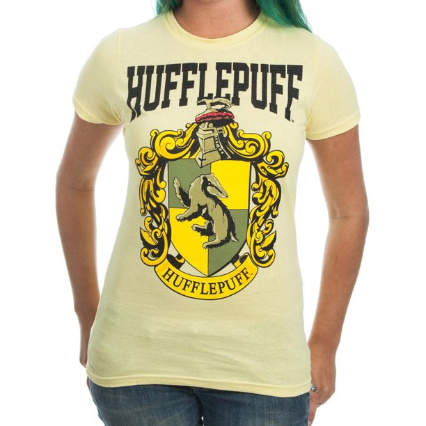 Harry Potter Hufflepuff House Juniors T-shirt (Yellow, Large) Walmart.com