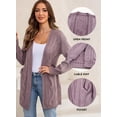 thumbnail image 2 of Eytino Women Sweater Cardigans for Women Oversized Chunky Cable Knit Long Open Front Cardigans Trendy Fall with Pockets, 2 of 9