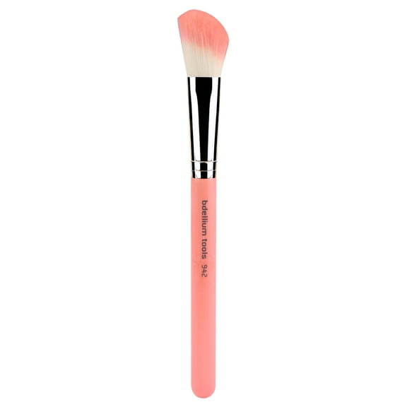 Bdellium Tools Professional Eco-Friendly Makeup Brush Pink Bambu Series - Slanted Contour 942