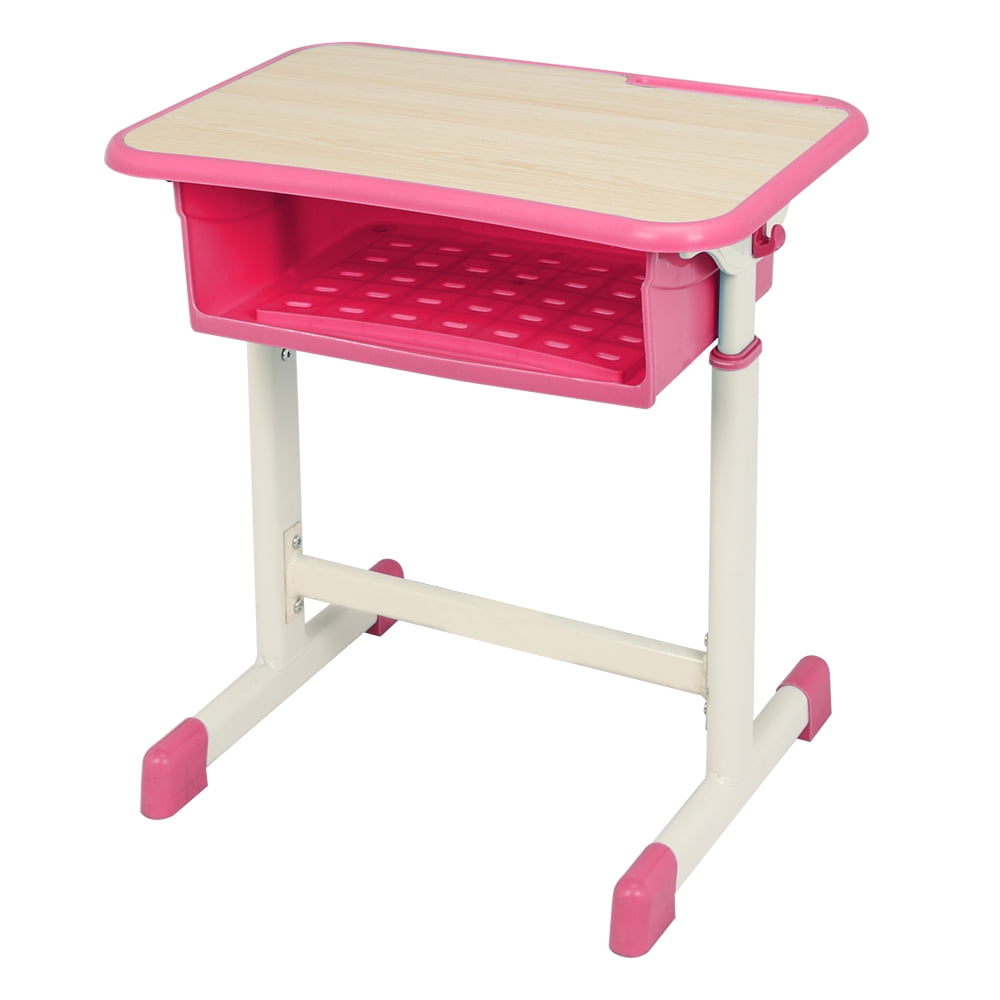 Kids School Desk Set, Children Table Desk Sets for Playing Reading Studying, Pink Kids School Desk Set, Children Table Desk Sets for Playing Reading Studying, Pink