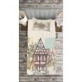 thumbnail image 3 of Ambesonne German Quilted Bedspread Set 2 Pcs, Historic Nuremberg Scene, Twin Size, Multicolor, 3 of 3