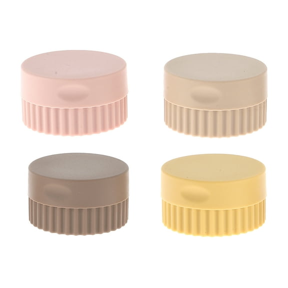 Unique Bargains 1 Set Portable Round Lotion Box for Travel Camping 20ml 0.68 Oz Brown