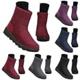 thumbnail image 5 of AUDeals Women Winter Boots, Waterproof Snow Booties, Mid Calf Faux Fur Lined Shoes with Zipper (Red, 6.5), 5 of 9