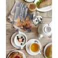 thumbnail image 4 of Orange Navy Blue Kitchen Dish Towels for Drying Dishes Set of 3, Modern Oil Painting Art Forest Waffle Weave Microfiber Hand Tea Bathroom Towels Quick Dry & Absorbent Towel 15.7x23.6, 4 of 7