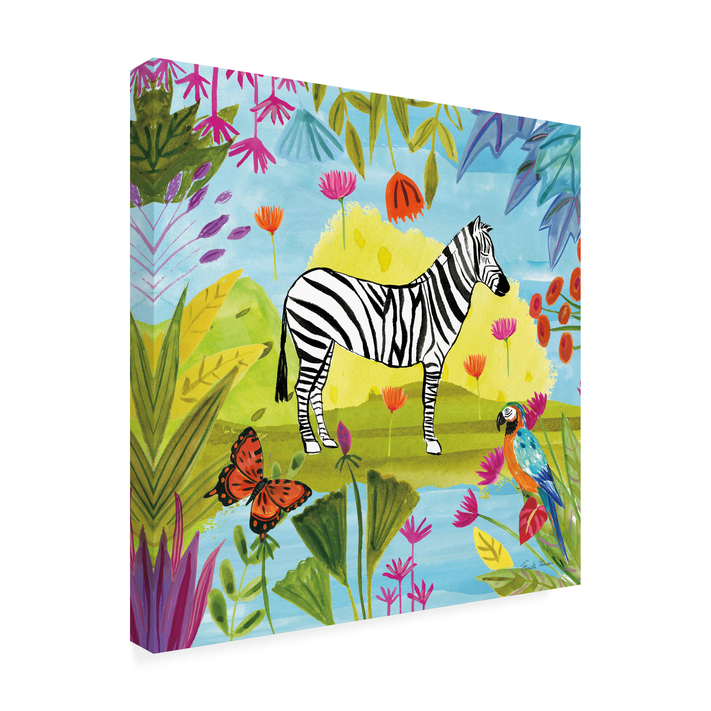 Trademark Fine Art 'The Big Jungle III' Canvas Art by Farida Zaman