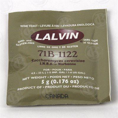 Lalvin Dry Wine Yeast: 71B-1122