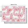 thumbnail image 6 of White Dogs and Pioneer Flower Summer Placemats Table Placemats Set Of 4-Linen Kitchen Washable Placemats Table Mats 11.8"x17.7"Non-Slip Heat Resistant, 6 of 6