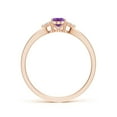 thumbnail image 2 of ANGARA Natural 0.4 Ct. Amethyst with Diamond Solitaire Ring in 14K Rose Gold for Women (Ring Size: 8), 2 of 9