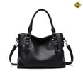 thumbnail image 2 of Vintage Purses and Handbags PU Leather Fashion Hobo Bag with Adjustable Shoulder Strap Ladies Hand Bag for Women Work Shopping Travel (Black), 2 of 10