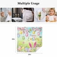 thumbnail image 5 of Easter Cloth Napkins, Spring Bunny Colorful Rabbit Eggs Butterfly Blue Green Washable and Reusable Dinner Napkins Set of 2, Table Napkin for Kitchen Party Birthday Wedding Hotel Housewarming 20"x20", 5 of 9