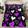 thumbnail image 2 of Castle Fairy Teens Love Heart Print Twin Sheet Sets,Romantic Bedding, 2 of 7