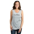 thumbnail image 2 of Coffee. Text Women's Fashion Sleeveless Muscle Workout Yoga Tank Top Sport Grey 2X-Large, 2 of 3