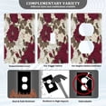 thumbnail image 3 of Light Switch Cover Switch Plate Outlet Cover Plug Cover for Electrical Duplex Outlets White and Crimson Roses Pattern, 3 of 6