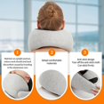 thumbnail image 6 of Travel  Pillow Airplane, Memory  Travel Pillows for Comfort  Sleeper Hold Compact and  Design for Traveling  Rides  Road Trip Essentials for Adults and  (Grey), 6 of 6