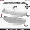 thumbnail image 3 of Rev-A-Shelf 6882-33-11-570 33" Half Moon 2-Tier Blind Cabinet Lazy Susan, 3 of 12