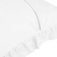 thumbnail image 6 of Unique Bargains 2-Piece Satin Ruffled Edge Pillowcases, Standard, White, 6 of 7