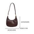 thumbnail image 2 of Women Shoulder Bag Adjustable Strap Crescent Bag Pu Leather Bag For Work Decor Bag (Coffee), 2 of 10