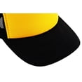 thumbnail image 2 of Double tone contrast poly foam mesh back trucker cap (Yellow/Black), 2 of 5