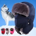 thumbnail image 4 of Lainin Winter Outdoor Trapper Hat, Russian Ushanka Trooper Aviator Ski Hat Earflap with Mask for Men & Women, 4 of 13