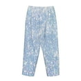 thumbnail image 5 of Naloa White Bule Glitter Print Women’s Ultra-Soft Comfy Pajama Lounge Pants with Pockets & Drawstring, 5 of 8