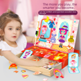 thumbnail image 1 of Rompecabezas para niños, rompecabezas de dibujos animados, rompecabezas magnético para niña, rompecabezas de madera, tablero de dibujo magnético de doble cara, juguete, 1 of 5
