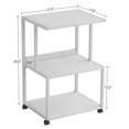 thumbnail image 3 of Vermess Printer Stand, Large 3 Tier Printer Table with Wheels, Industrial Printer Storage Cart, Rolling Printer Cart with Storage Shelf for, 3 of 9
