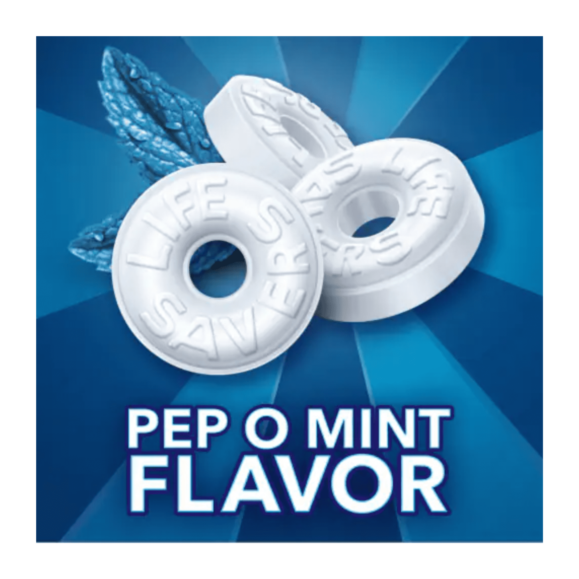LIFE SAVERS PEP-O-MINT Bag 6.25 Ounce Fresh Individually Wrapped (Pack of 12 BOXED CASE) Great For Convenience Stores Retailers Or Just Stock Up.