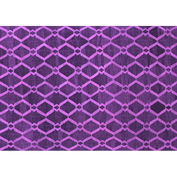 Ahgly Company Indoor Rectangle Abstract Purple Contemporary Area Rugs, 2' x 3'
