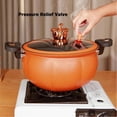 thumbnail image 4 of JUNWELL Grande Capacité 8L Pot à Citrouille Pot à Pression Pot de Cuisson Pot à Mijoter Pot Antiadhésif (Orange), 4 of 7