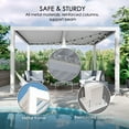 thumbnail image 4 of Kozyard Elizabeth Outdoor Louvered Pergola Sun Shade Aluminum Pergola Rainproof Gazebo with Adjustable Roof for Outdoor Deck Patio Garden Yard (12' x 20'), 4 of 7