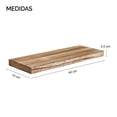 thumbnail image 5 of Repisas Flotantes de Madera Paulownia 40x15x2.5 cm PERFECT SPACE | Color Natural, Soporta 10 kg, Kit de Instalación Incluido, Estilo Minimalista, Set de 3 Piezas, 5 of 5