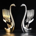 thumbnail image 1 of Swan Fruit Forks Spoon Stainless Steel Vegetable Dinnerware Set Dessert Cake Forks Bistro Style, 1 of 5