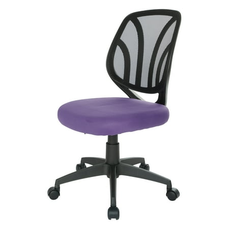 Office Star Products - Ventilated 5-Pointed Star Mesh Fabric Task Chair - Purple