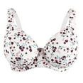 thumbnail image 5 of Monfince Women's Floral Underwire Bra Push Up Plus size Bra, White, 85E, 5 of 10