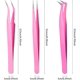 thumbnail image 2 of 6 Pieces Eyelash Extension Tweezers Lash Tweezers Set Stainless Steel Straight And Curved Tip Tweezers Precision Eyebrow Tweezers Nippers For Eyebrow, 2 of 5