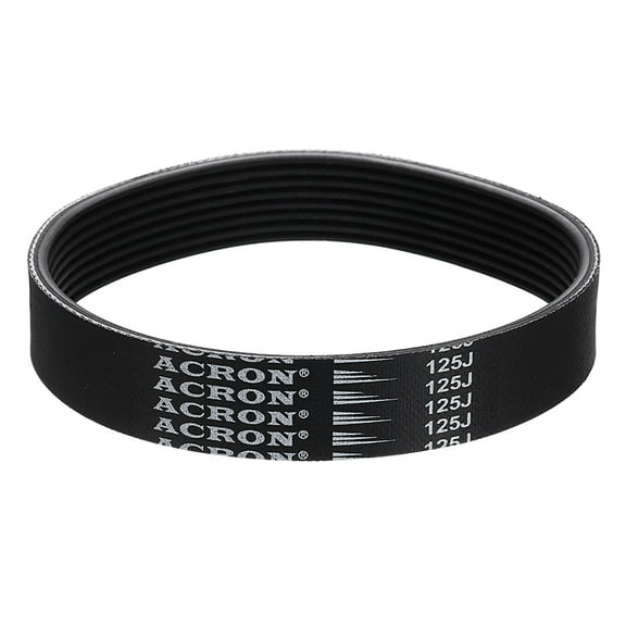 125J8 PJ V-Ribbed Belt 8 Ribs 12.5" Length x 0.74" Width x 0.14" Height, EPDM Rubber Poly V Belt