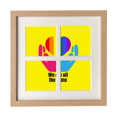 thumbnail image 1 of We Are All The Same Art Deco Fashion Frame Wall Tabletop Display 4 Openings Picture, 1 of 3